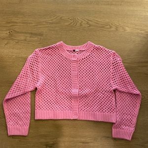 H&M Pink Crochet Sweater